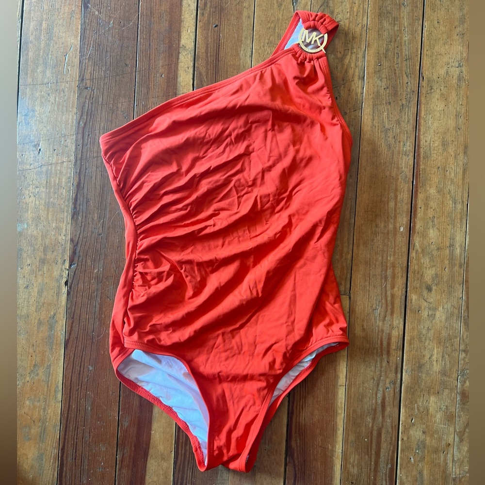 Michael Kors One Shoulder Swimsuit One Piece Swim 12